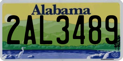 AL license plate 2AL3489