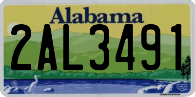 AL license plate 2AL3491