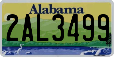 AL license plate 2AL3499