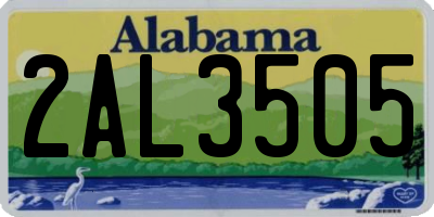 AL license plate 2AL3505