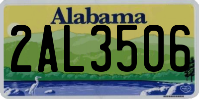 AL license plate 2AL3506