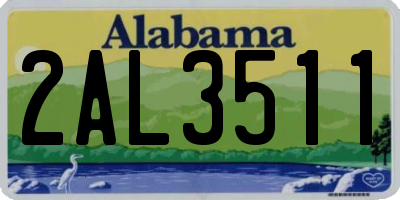 AL license plate 2AL3511