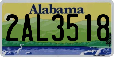 AL license plate 2AL3518