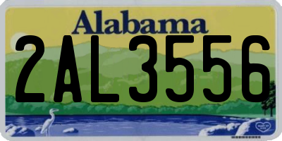 AL license plate 2AL3556