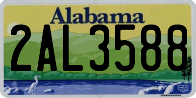 AL license plate 2AL3588