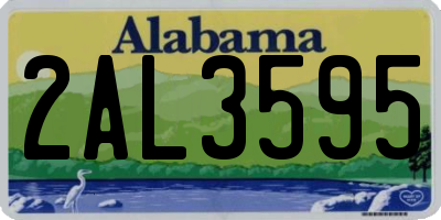 AL license plate 2AL3595