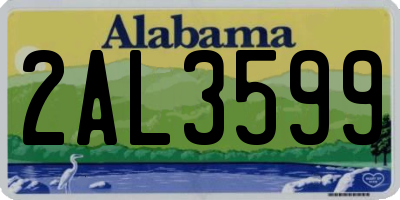 AL license plate 2AL3599