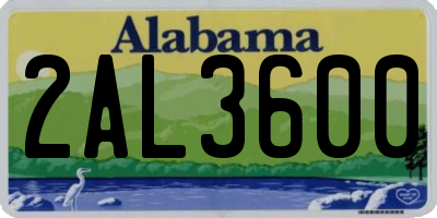 AL license plate 2AL3600