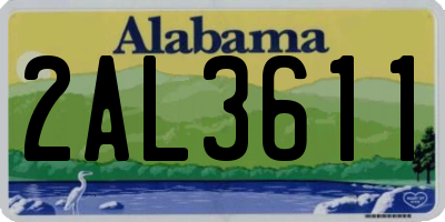 AL license plate 2AL3611