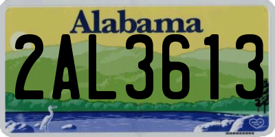 AL license plate 2AL3613