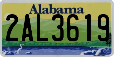AL license plate 2AL3619