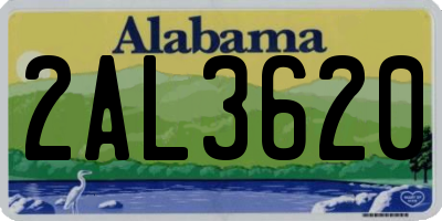 AL license plate 2AL3620