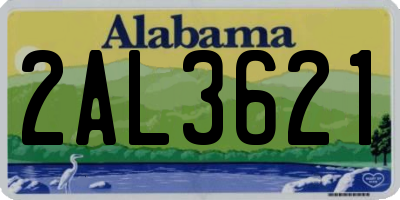AL license plate 2AL3621
