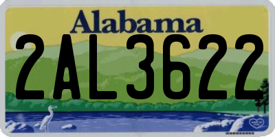 AL license plate 2AL3622