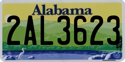 AL license plate 2AL3623