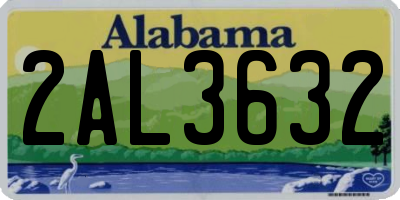AL license plate 2AL3632