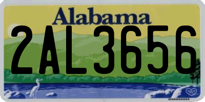 AL license plate 2AL3656