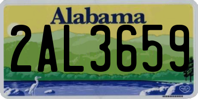 AL license plate 2AL3659