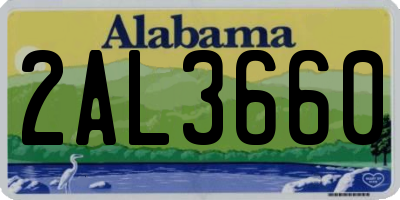 AL license plate 2AL3660