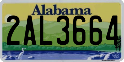 AL license plate 2AL3664