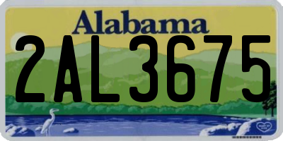 AL license plate 2AL3675
