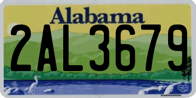 AL license plate 2AL3679