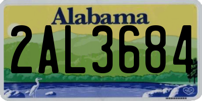 AL license plate 2AL3684