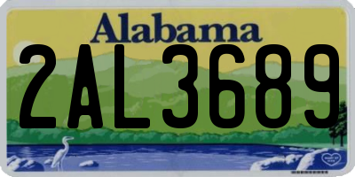 AL license plate 2AL3689