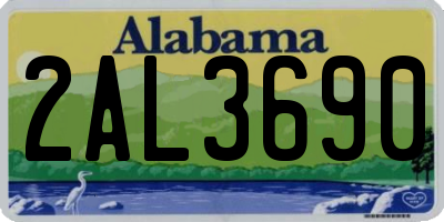 AL license plate 2AL3690