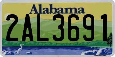 AL license plate 2AL3691