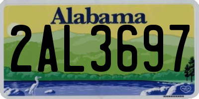AL license plate 2AL3697