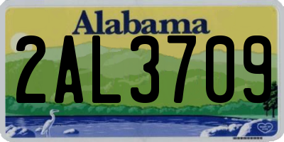 AL license plate 2AL3709