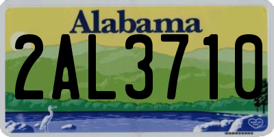 AL license plate 2AL3710