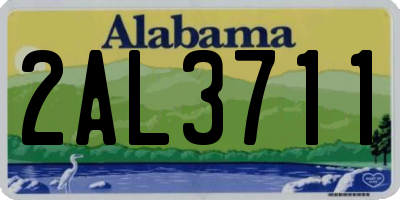 AL license plate 2AL3711
