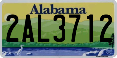 AL license plate 2AL3712