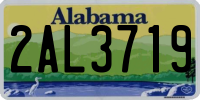 AL license plate 2AL3719