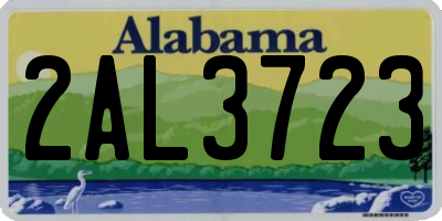 AL license plate 2AL3723