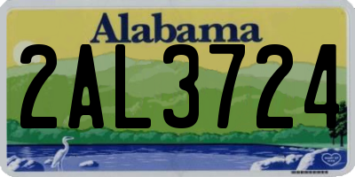 AL license plate 2AL3724