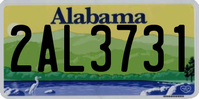 AL license plate 2AL3731