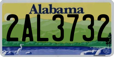 AL license plate 2AL3732