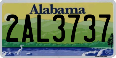 AL license plate 2AL3737