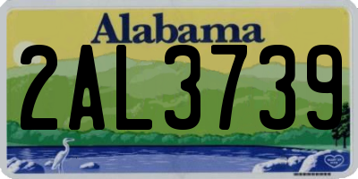AL license plate 2AL3739