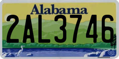 AL license plate 2AL3746