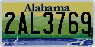 AL license plate 2AL3769