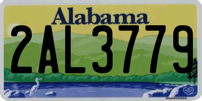 AL license plate 2AL3779
