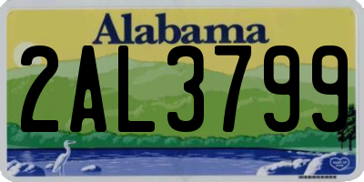 AL license plate 2AL3799