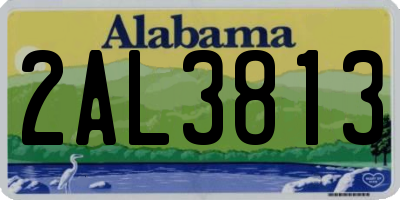 AL license plate 2AL3813