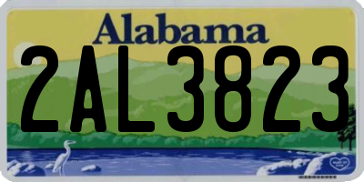 AL license plate 2AL3823