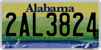 AL license plate 2AL3824