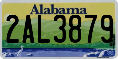 AL license plate 2AL3879